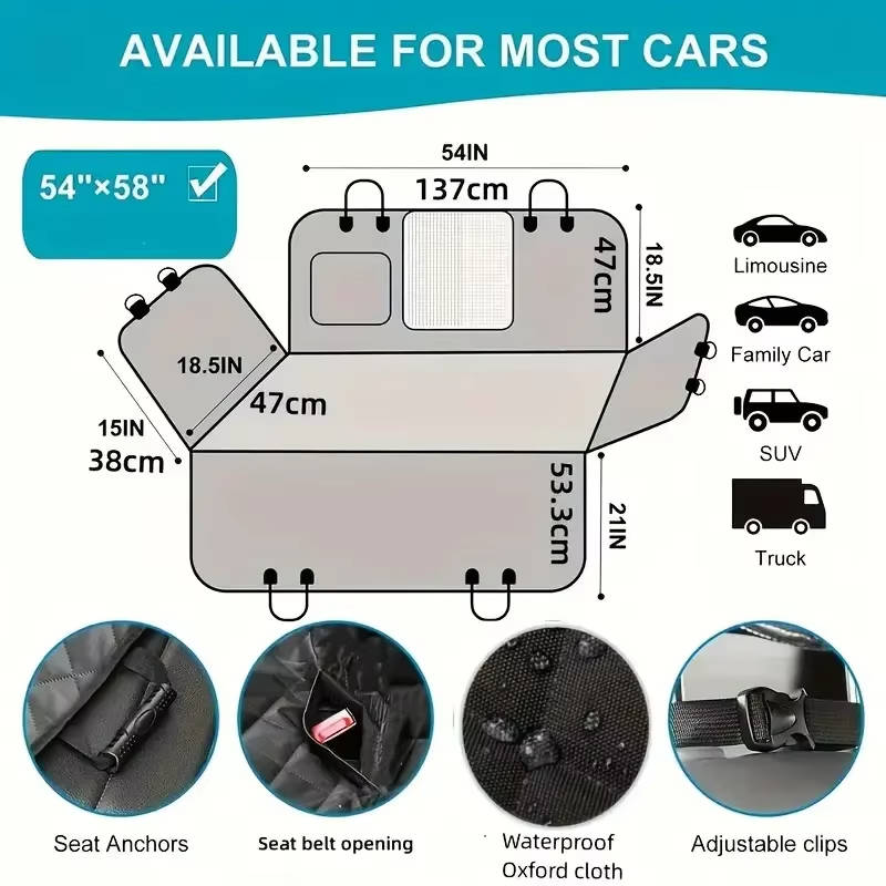 Waterproof Dog Car Seat Cover