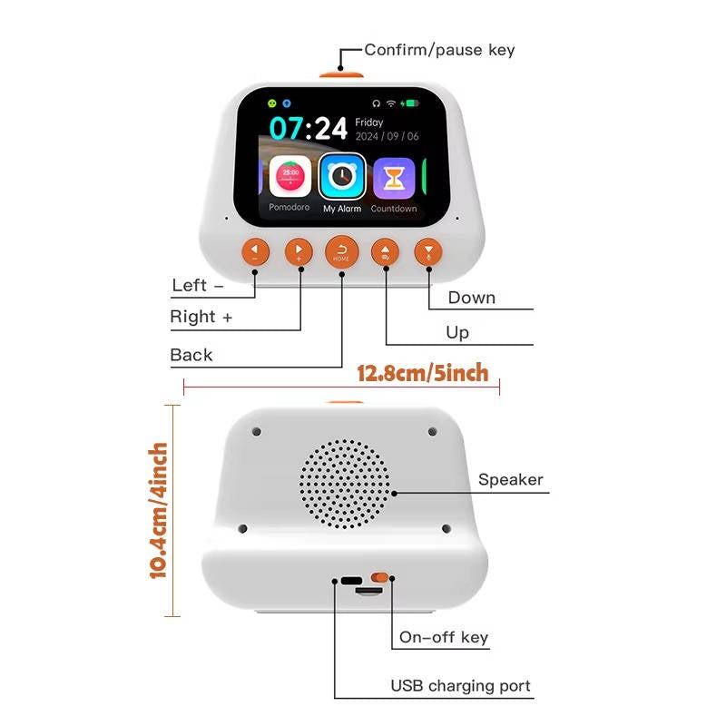 AI Smart Alarm Clock with Night Light