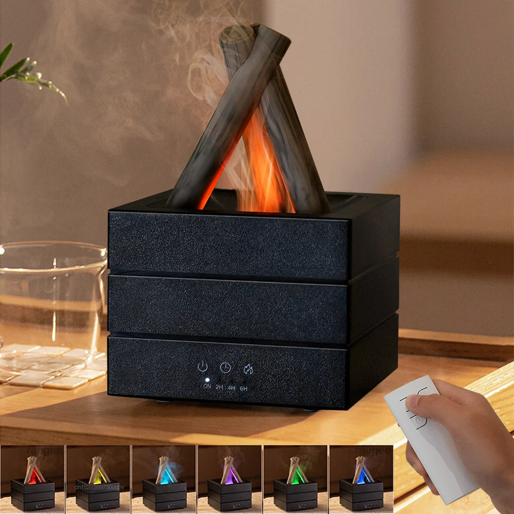 Realistic Flame Aroma Diffuser Humidifier