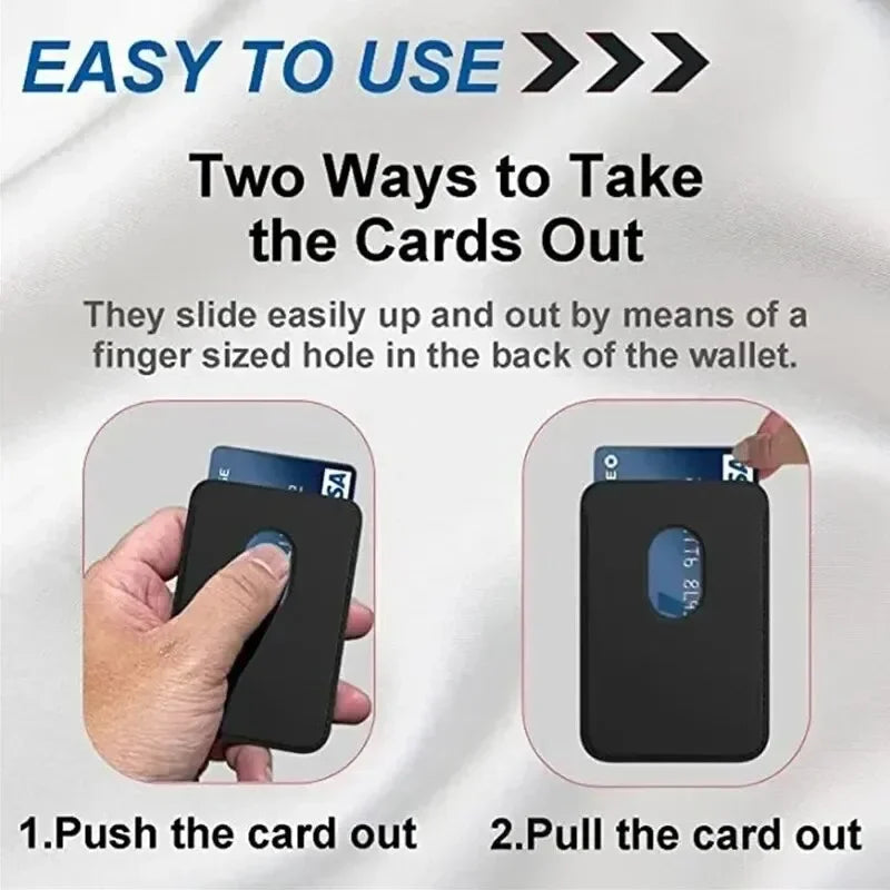 Magnetic Leather Card Holder for iPhone