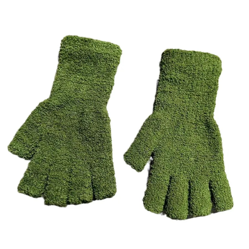 Winter Knit Half-Finger Comfort Gloves