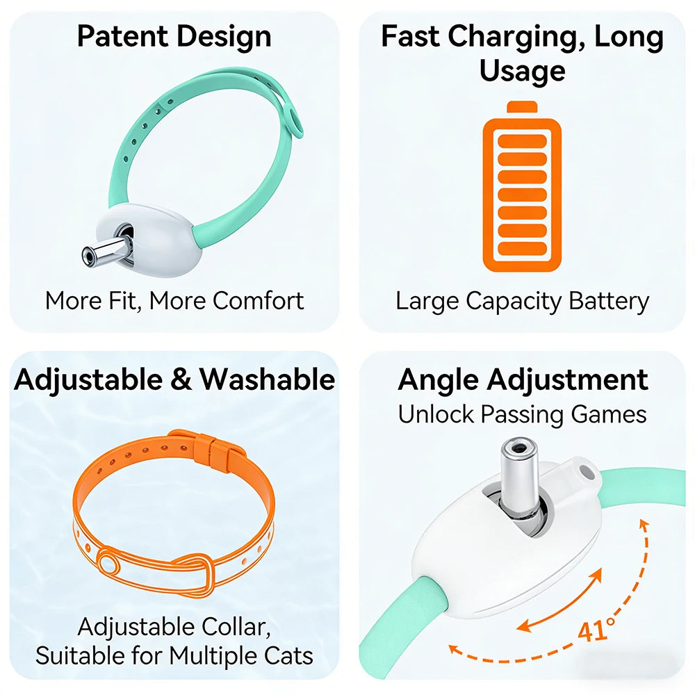 USB Rechargeable Interactive Laser Cat Collar