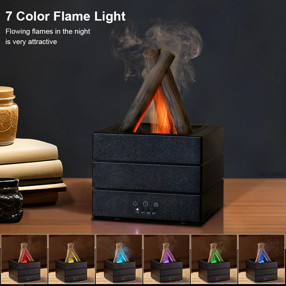 Realistic Flame Aroma Diffuser Humidifier