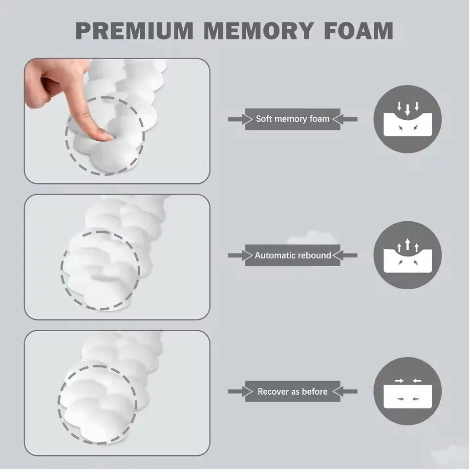 Memory Foam Cloud Wrist Rest for Keyboard