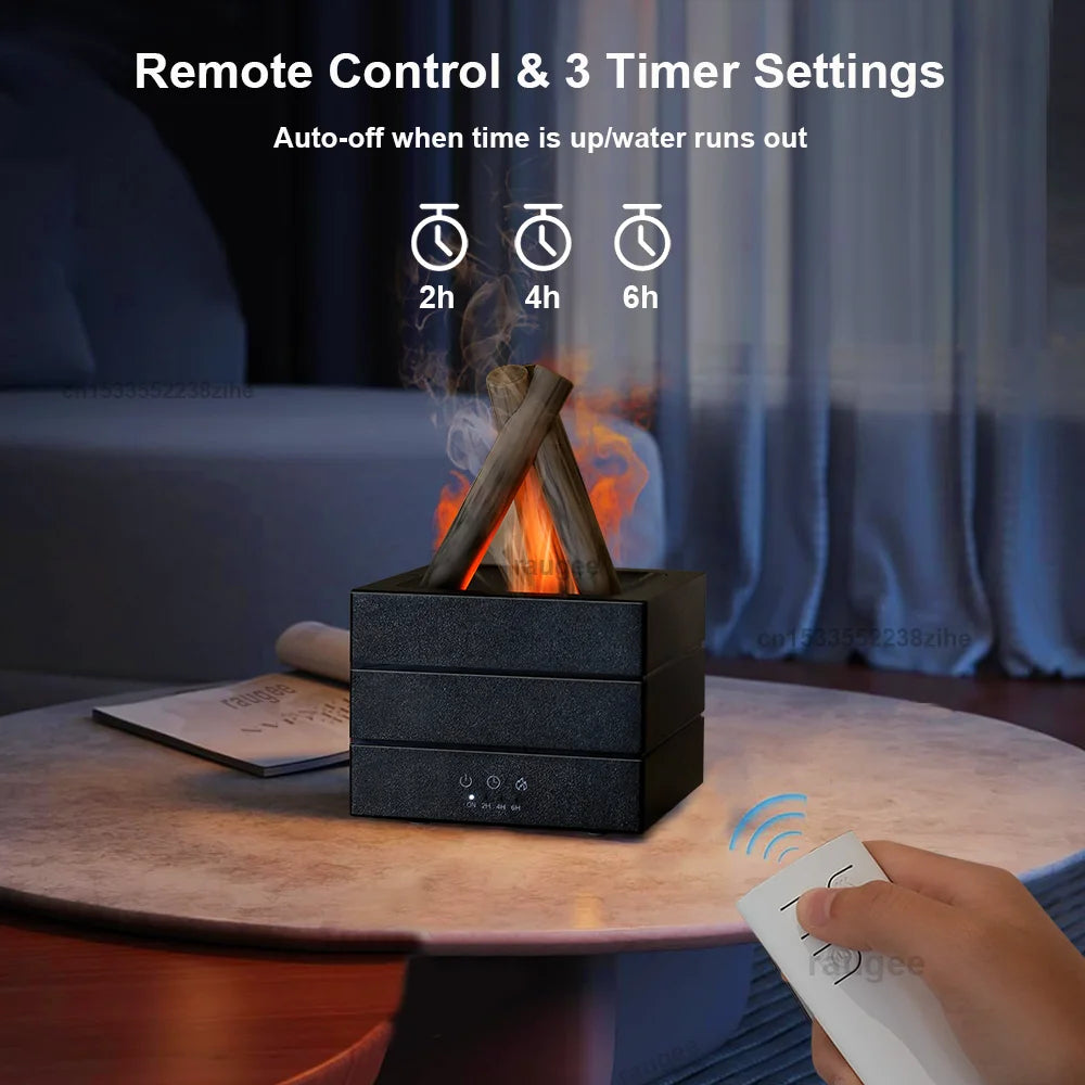 Realistic Flame Aroma Diffuser Humidifier