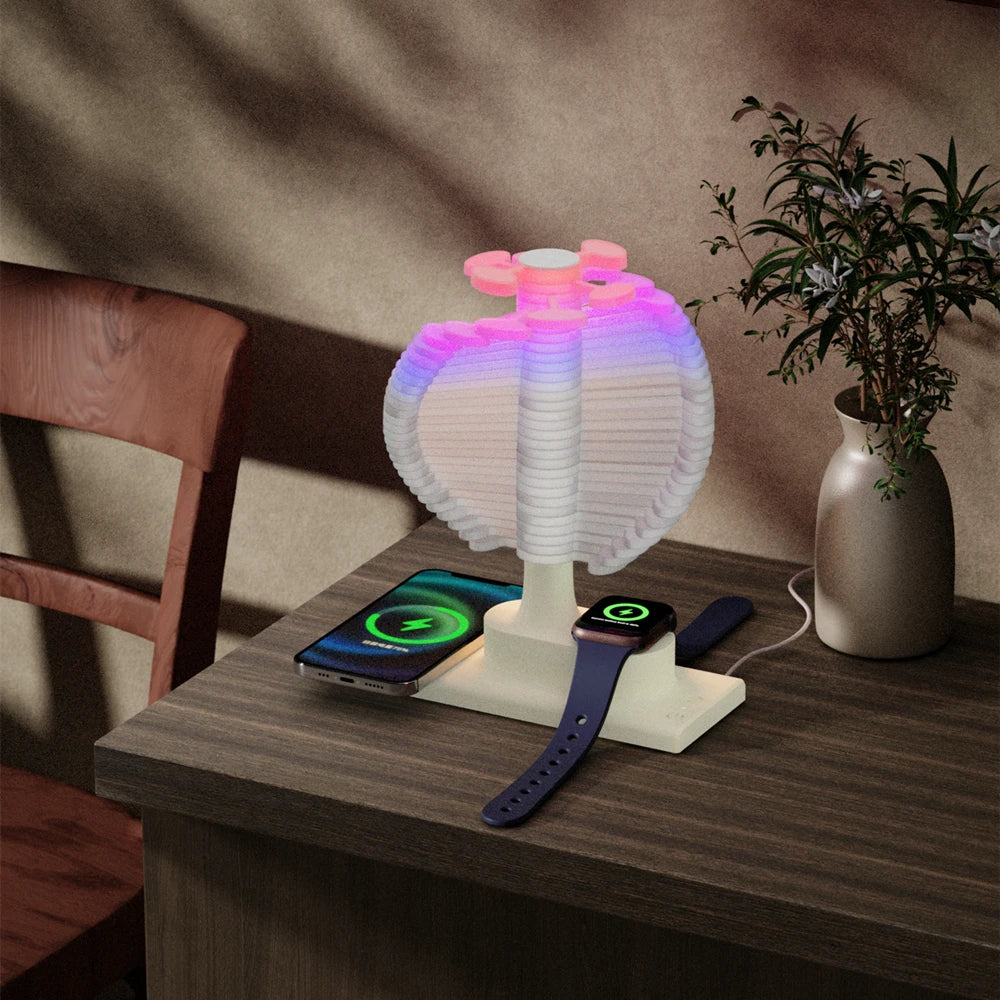 Spiral Tree Lamp with Wireless Charger