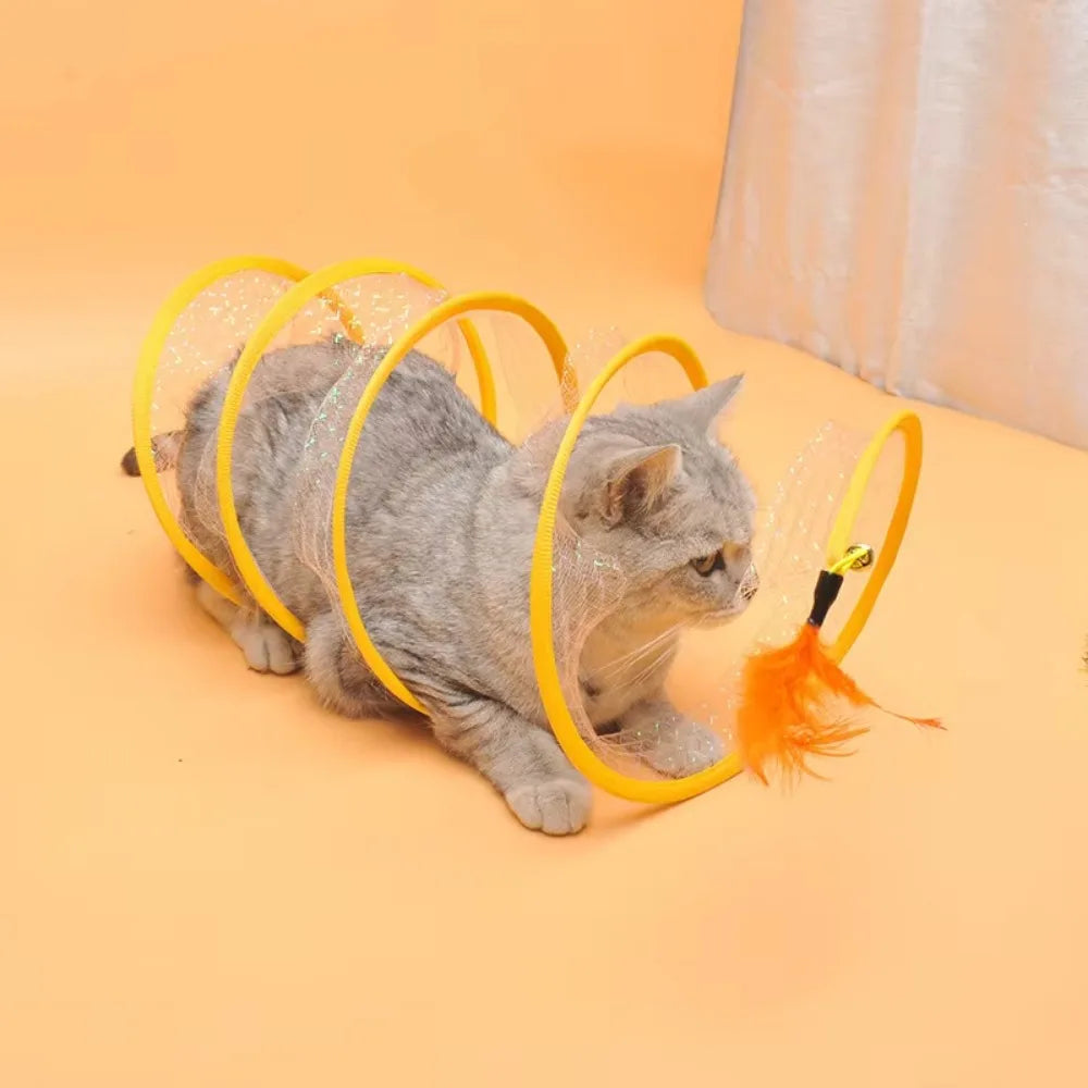 Collapsible S-Type Interactive Cat Tunnel