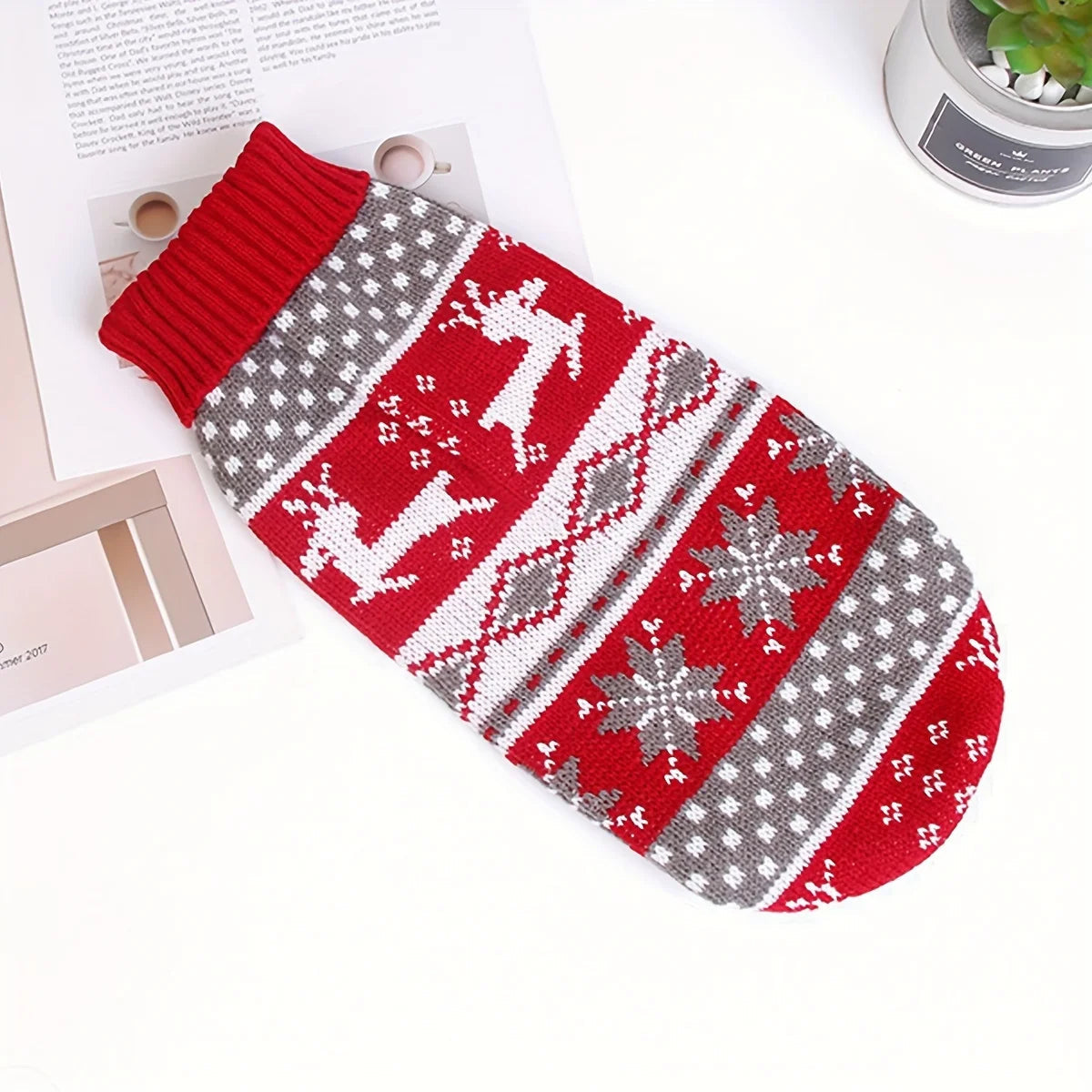 Knitted Christmas Dog Sweater Small Pets