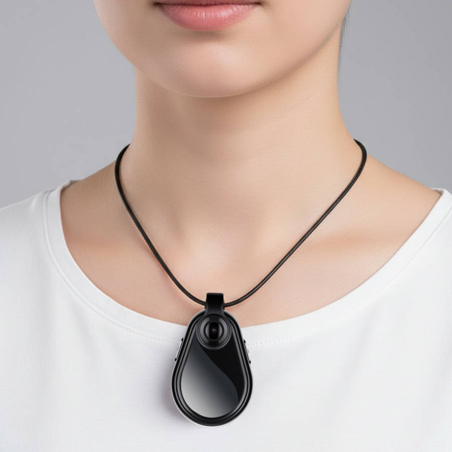 Hidden Camera Necklace with Audio & Video