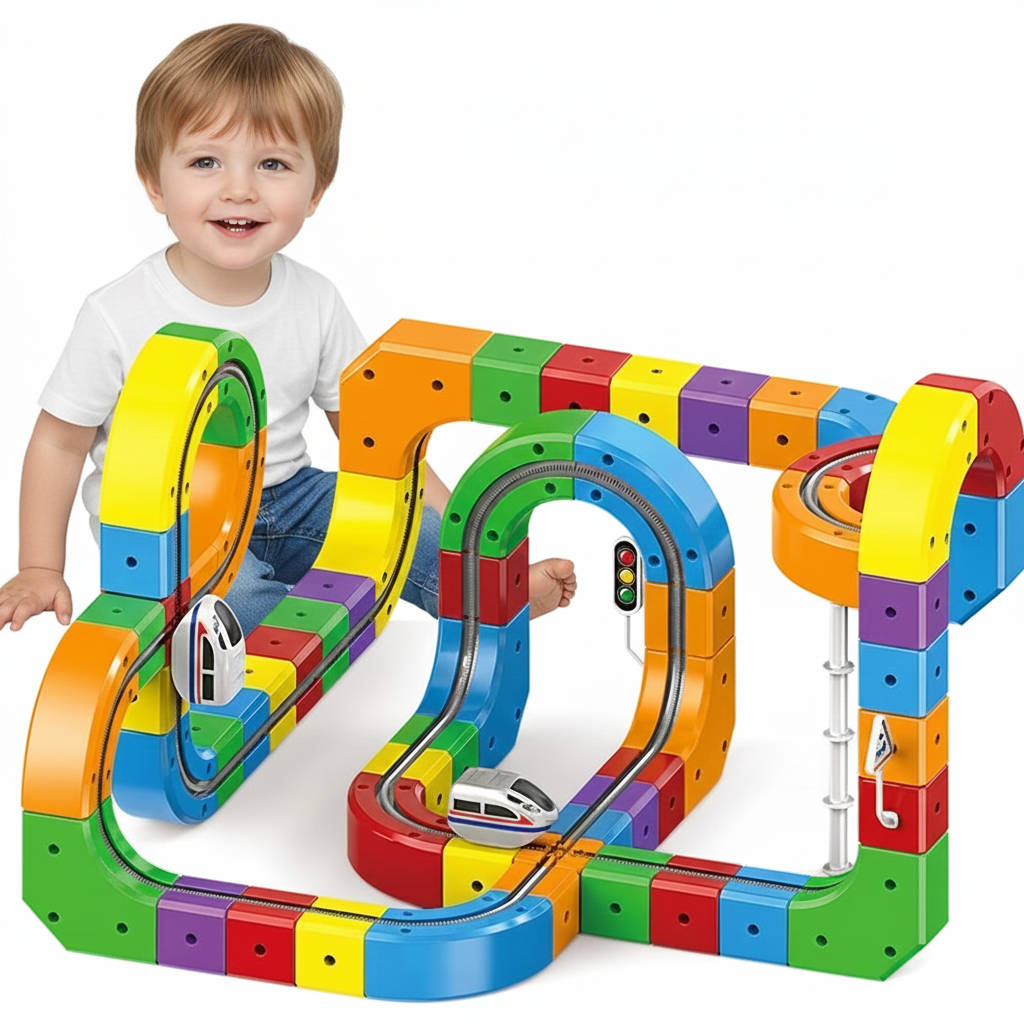 Magnetic Kids Train Track Set