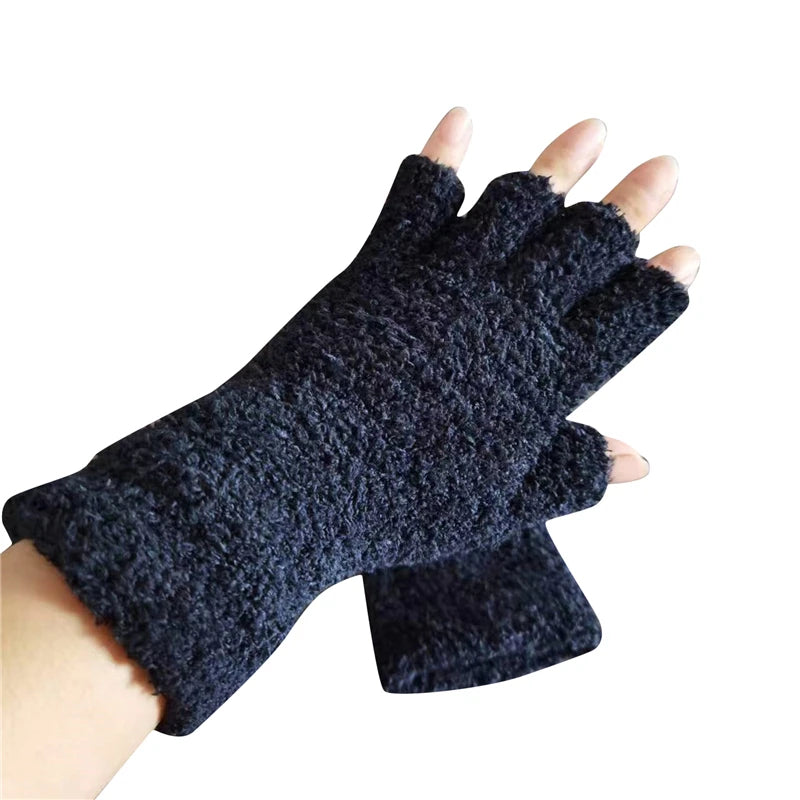 Winter Knit Half-Finger Comfort Gloves