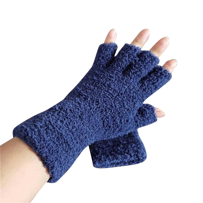 Winter Knit Half-Finger Comfort Gloves