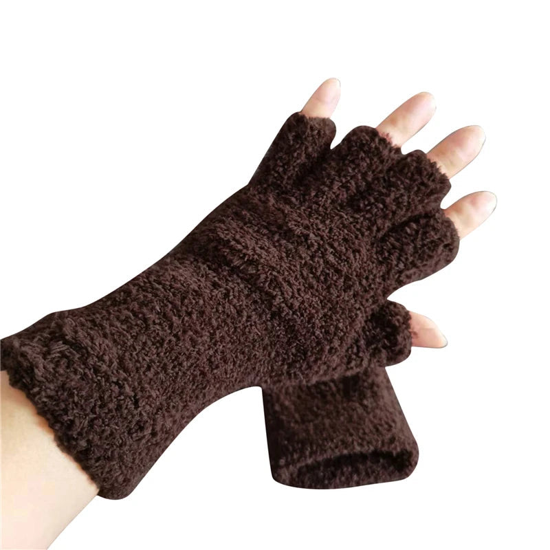 Winter Knit Half-Finger Comfort Gloves