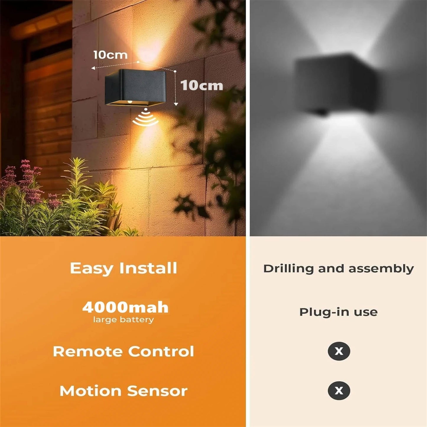 Indoor Wall Light Motion Sensor Remote
