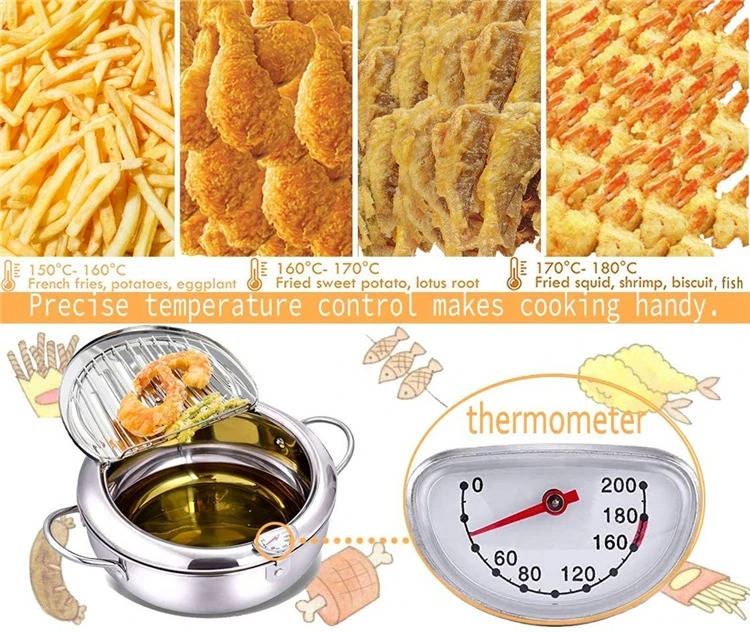 Japanese Deep Frying Pot with Thermometer