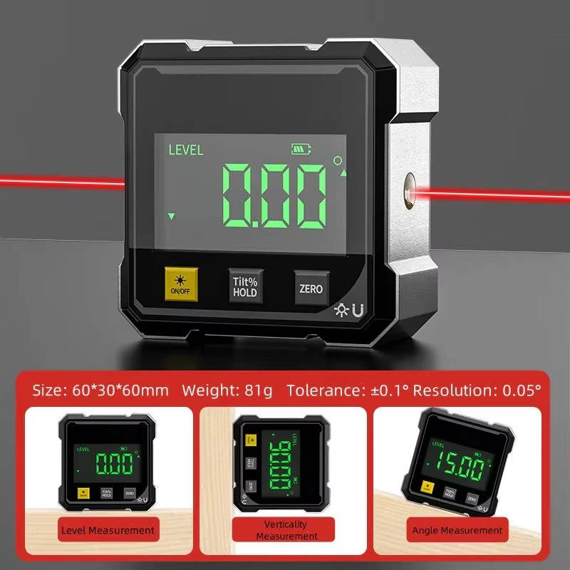 Digital Angle Gauge with Laser Level