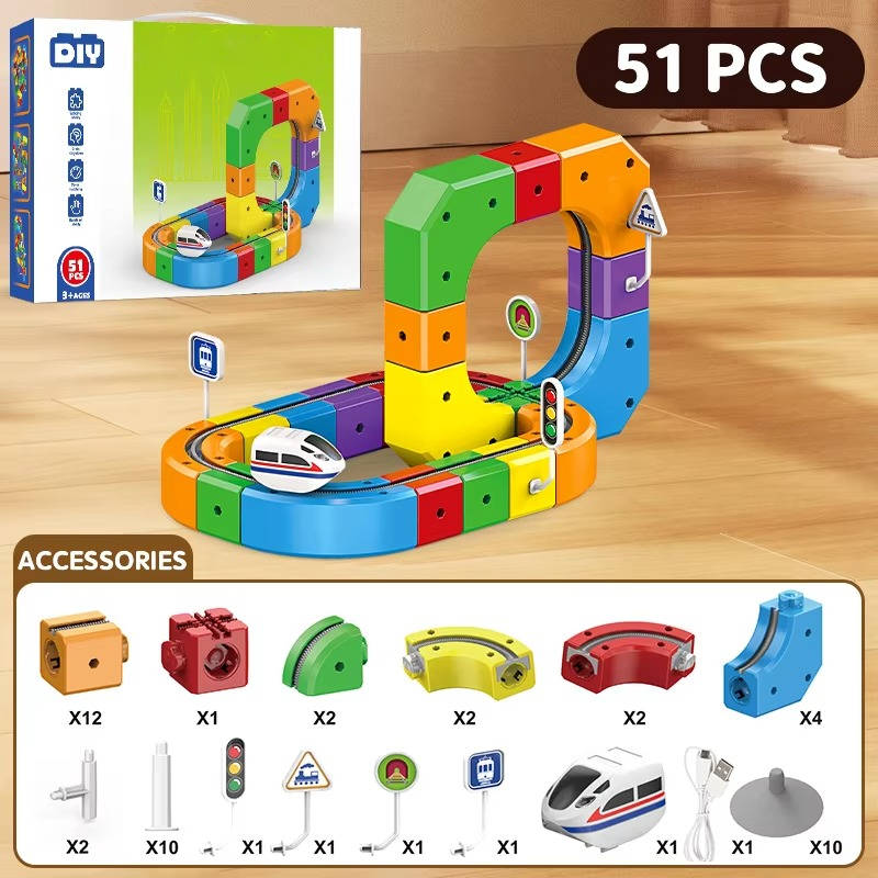 Magnetic Kids Train Track Set