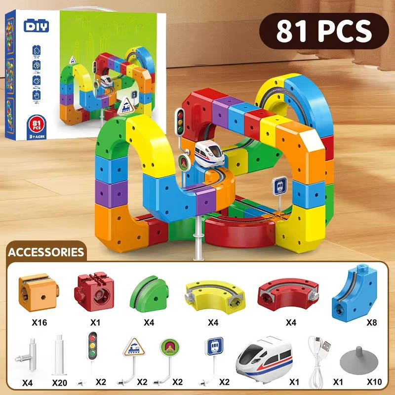 Magnetic Kids Train Track Set