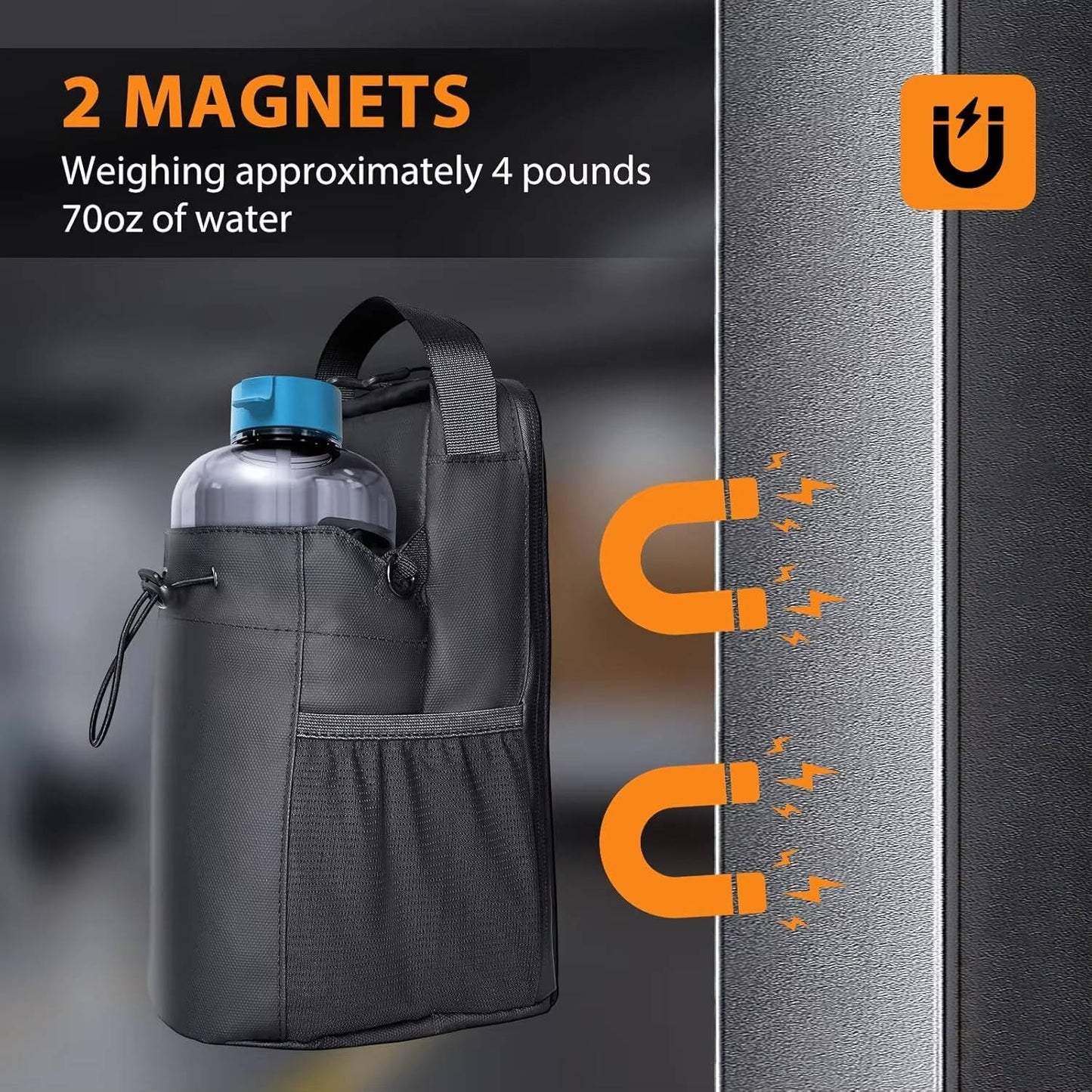 Compact Magnetic Closure Gym Bag