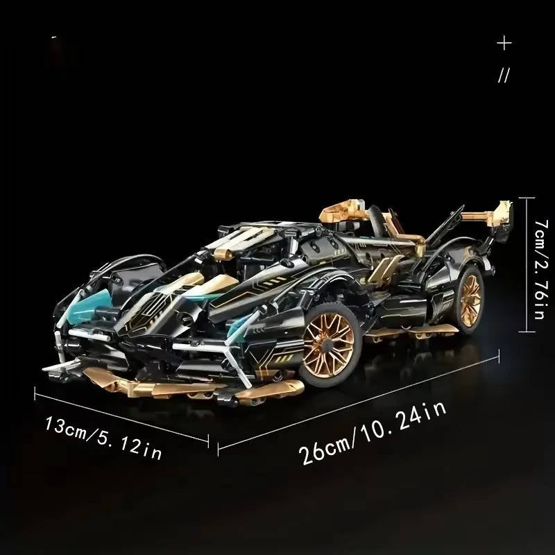 V12 Model Car Building Block Set 1082-Piece