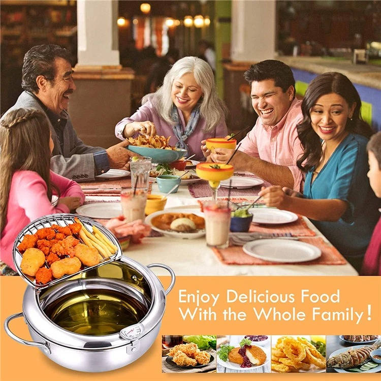 Japanese Deep Frying Pot with Thermometer