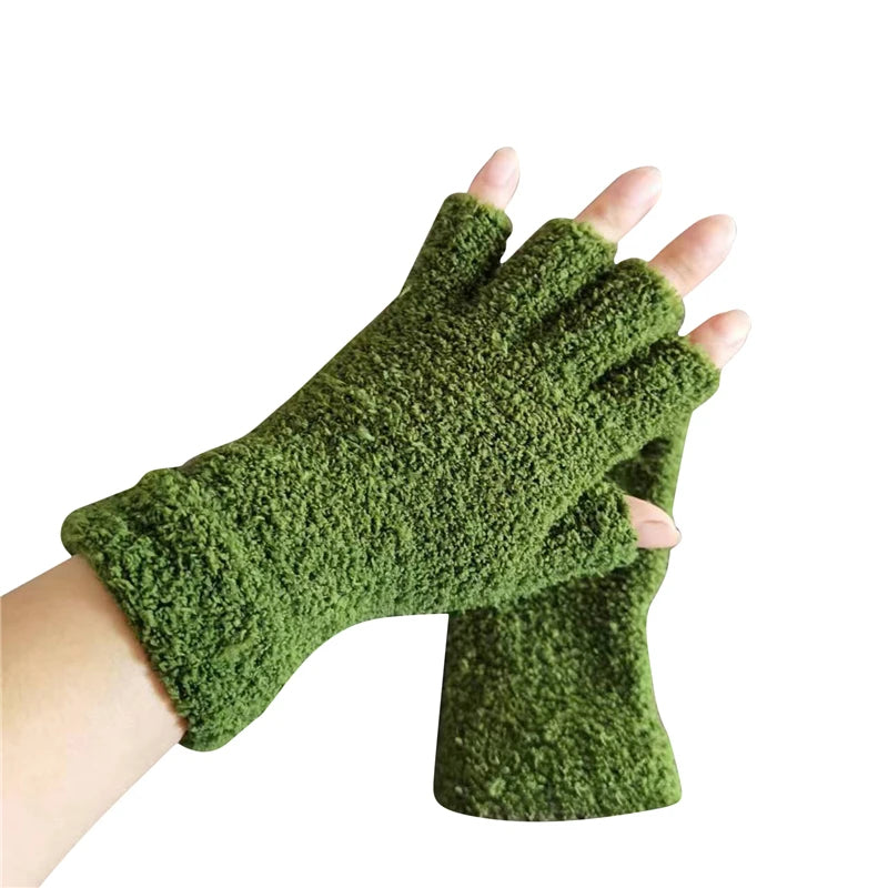 Winter Knit Half-Finger Comfort Gloves