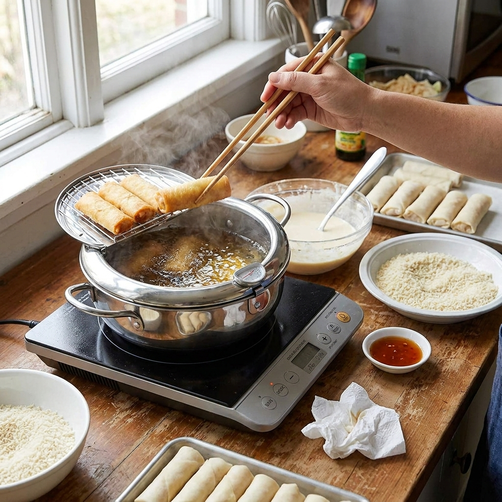Japanese Deep Frying Pot with Thermometer