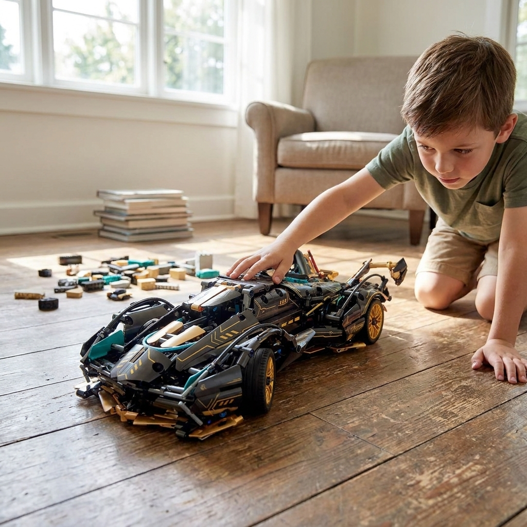 V12 Model Car Building Block Set 1082-Piece