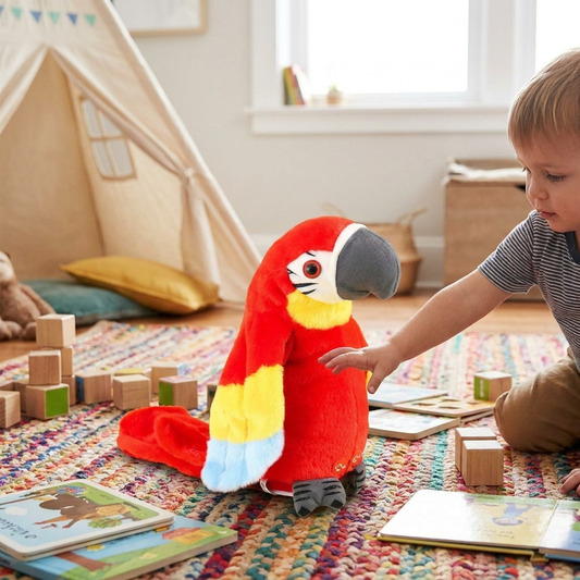 Talking Music Parrot Plush Toy Kids Interactive