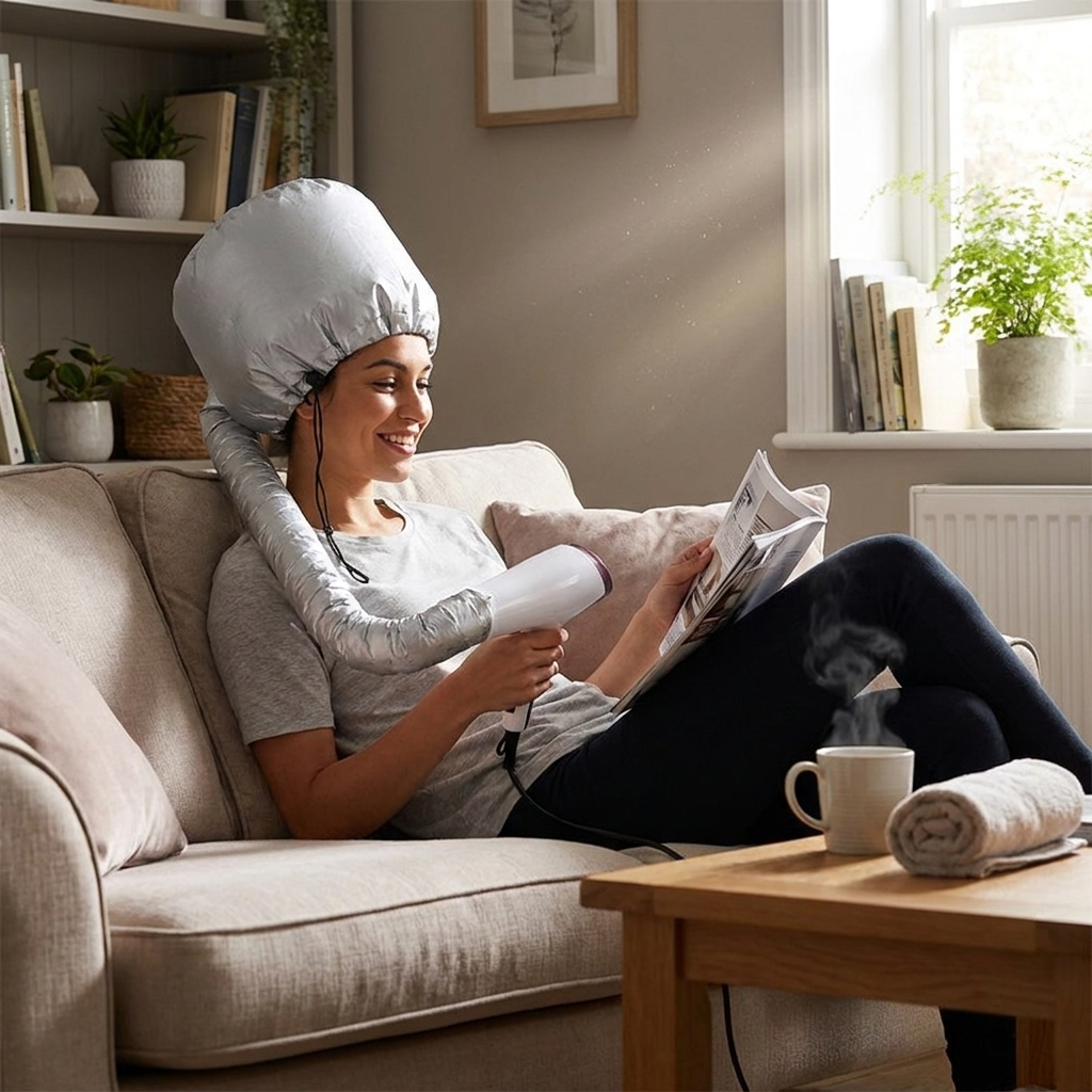 Portable Hair Bonnet Dryer Cap Soft Hood