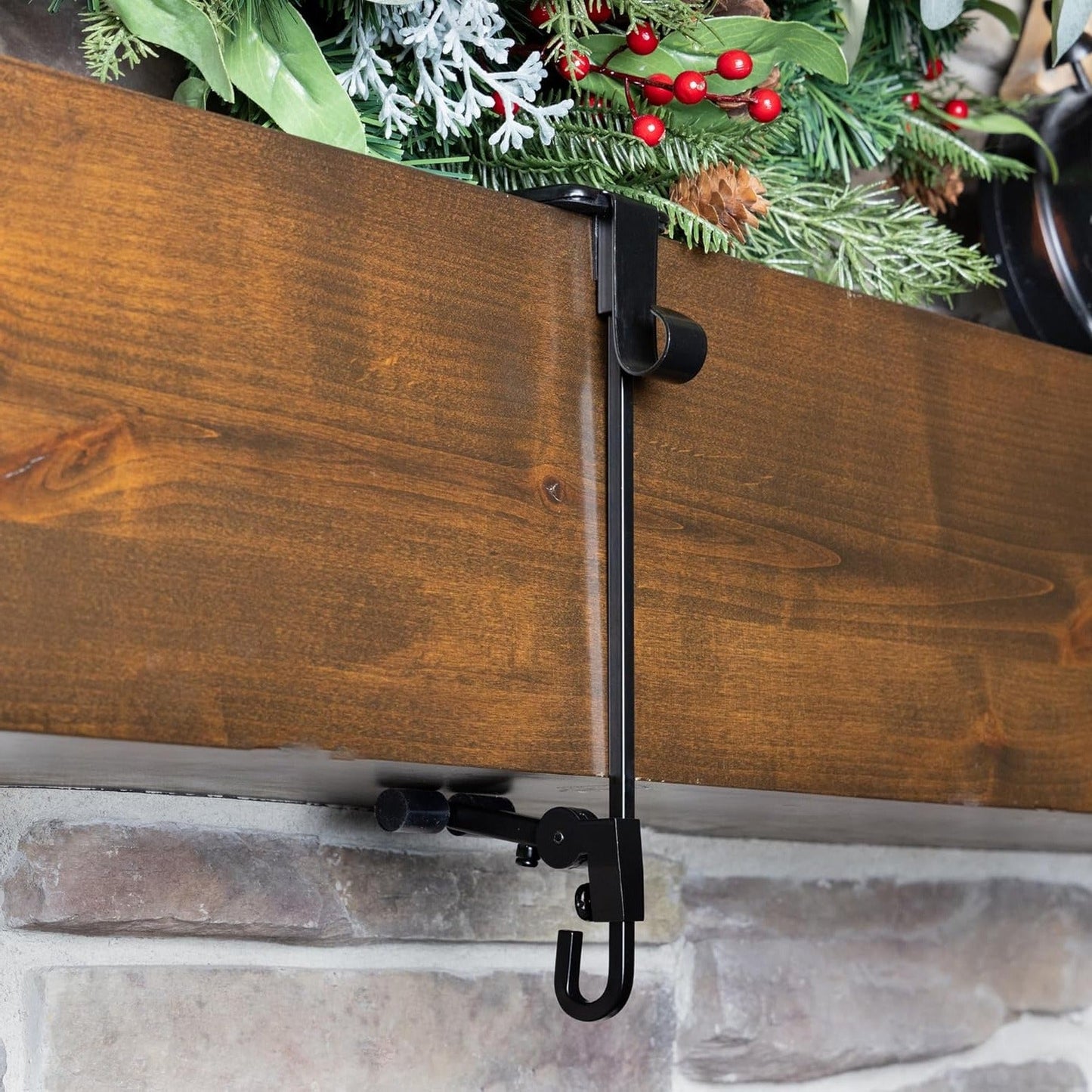 Adjustable Fireplace Stocking Hanger Set