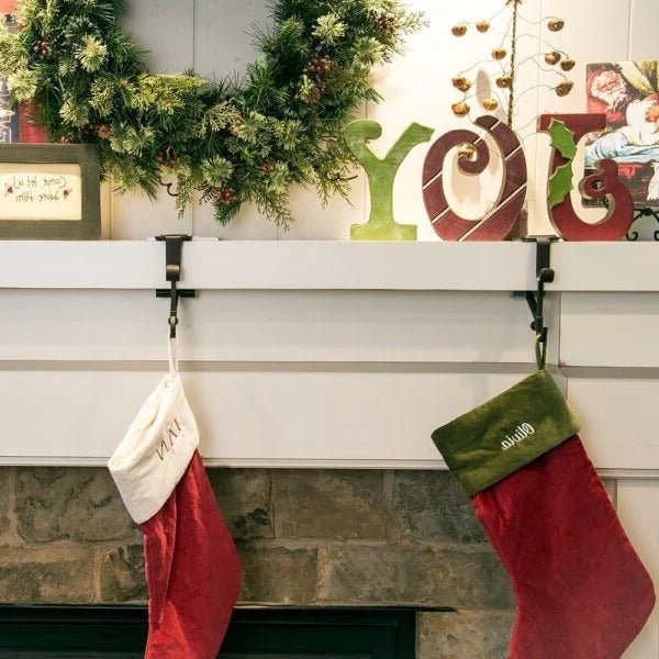 Adjustable Fireplace Stocking Hanger Set