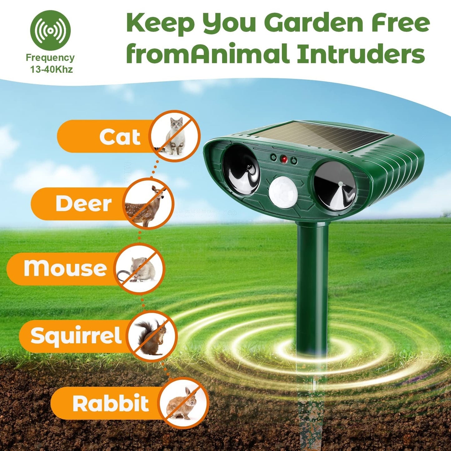 Ultrasonic Solar Woodpecker Repellent
