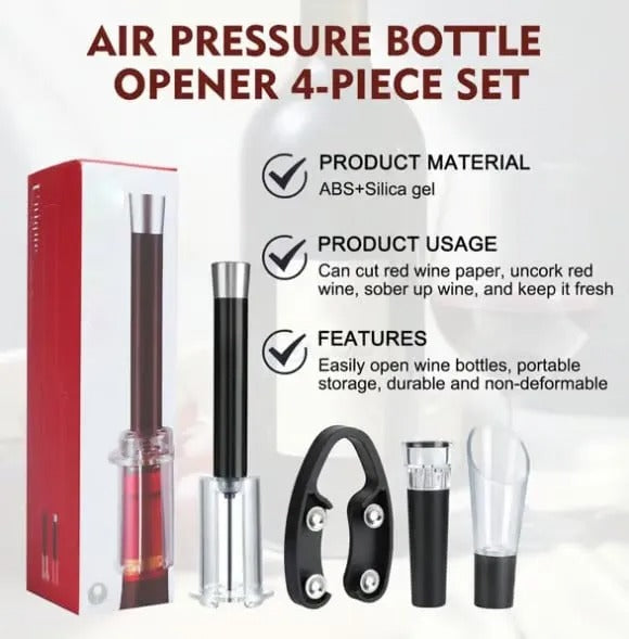 Air-Pump Wine Bottle Opener Gift Set