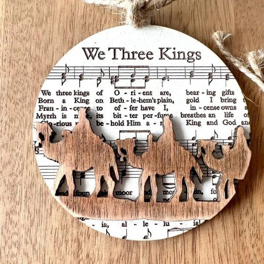 Nativity Music Sheet Christmas Ornaments