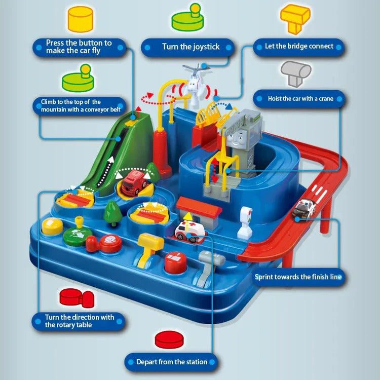 Children's Mechanical Vehicle Track Game Set