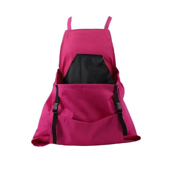 Harvesting Apron with Drop-Release Pouch