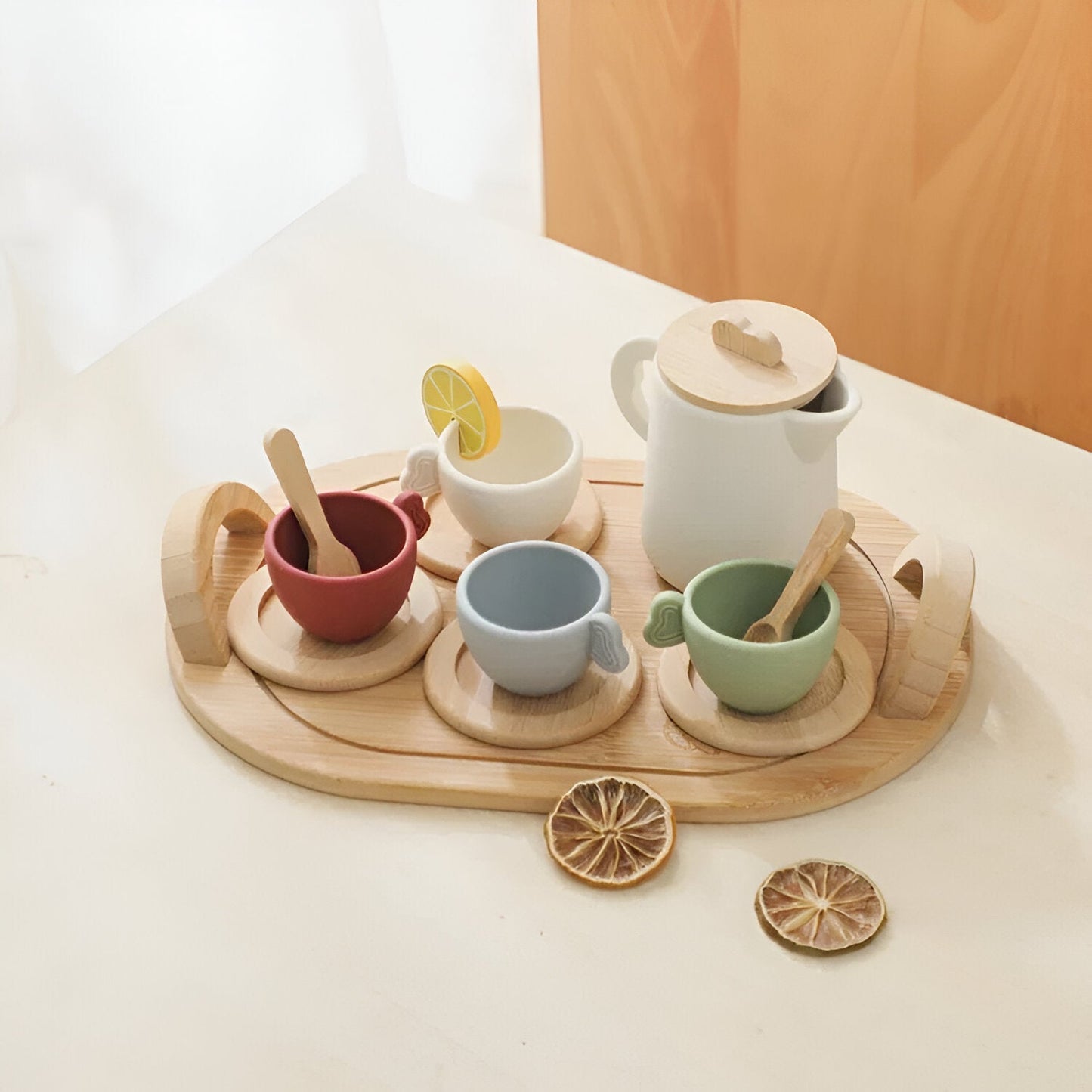 Children's Pretend Afternoon Tea Set with Tray
