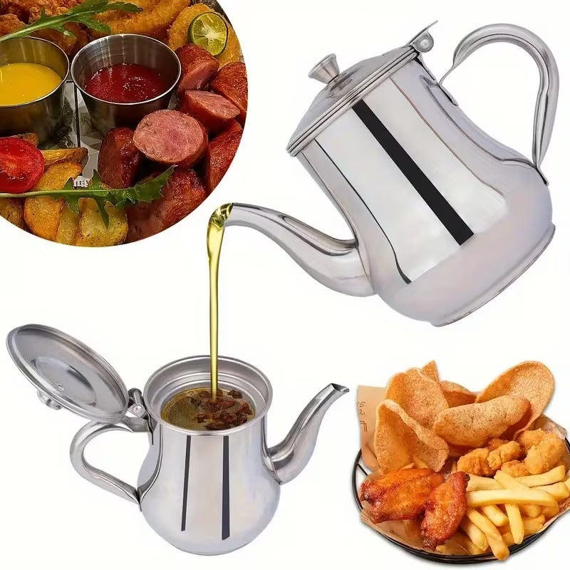 Bacon Grease Container with Strainer
