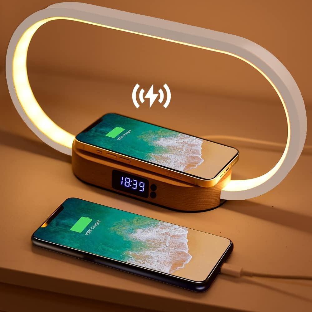 Alarm Clock Wireless Charger Night Light