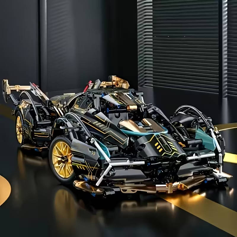 V12 Model Car Building Block Set 1082-Piece