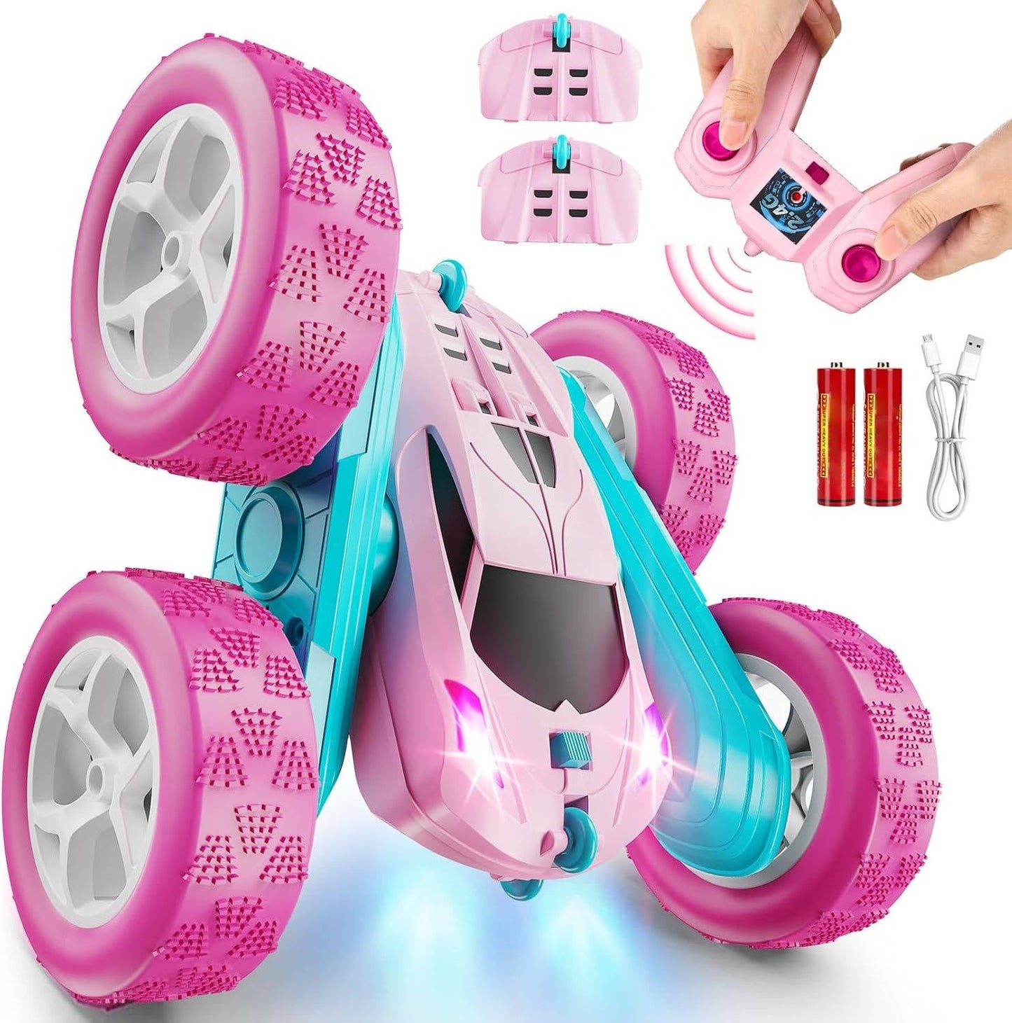 RC Car Toy Kids 6-12 LED 360 Flips