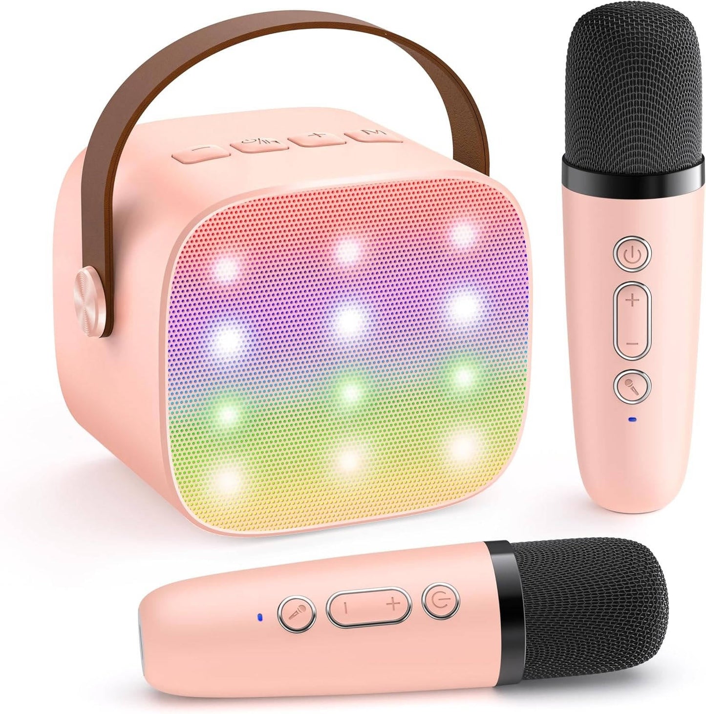Mini Karaoke Machine with 2 Wireless Mics