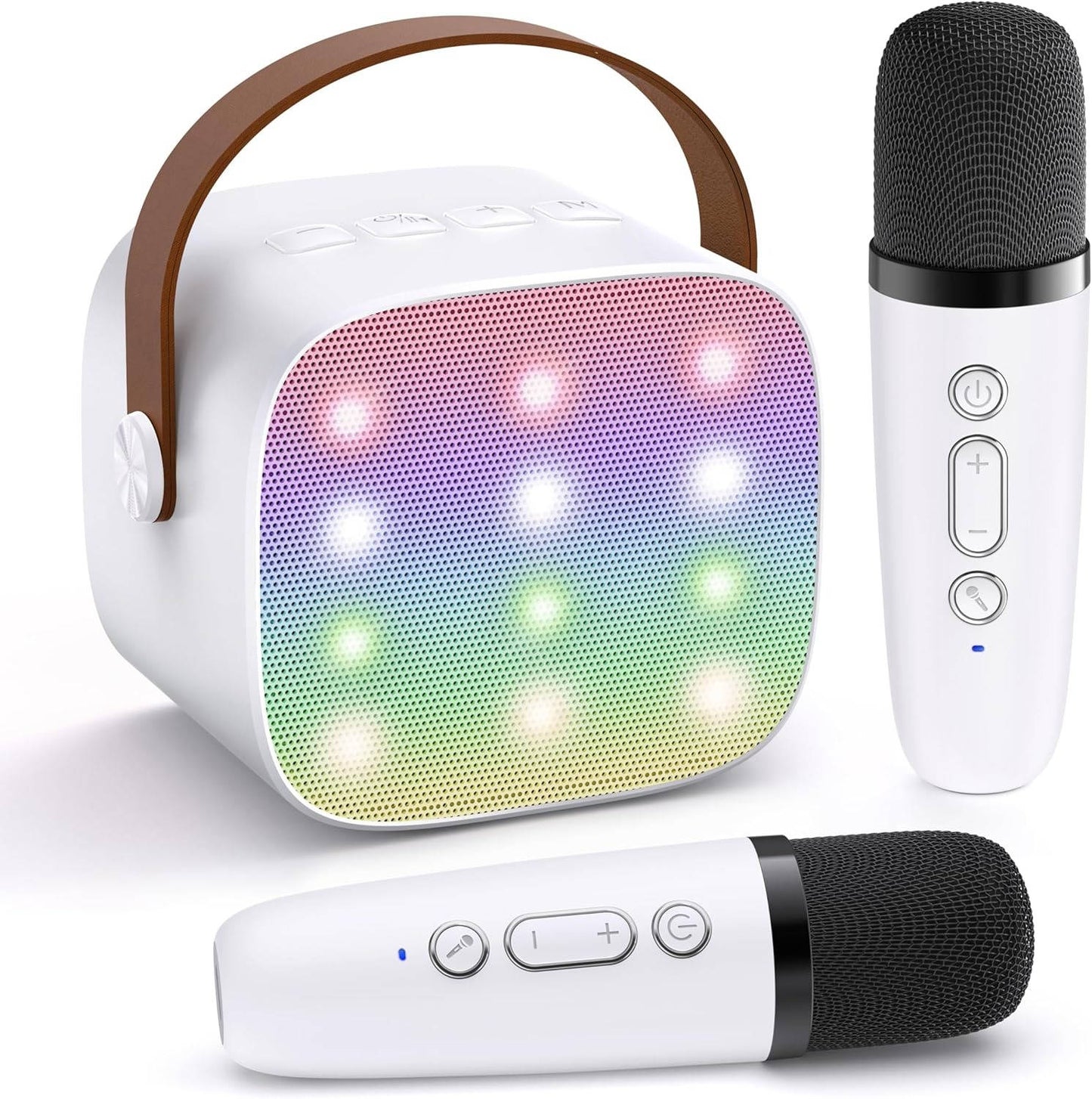 Mini Karaoke Machine with 2 Wireless Mics