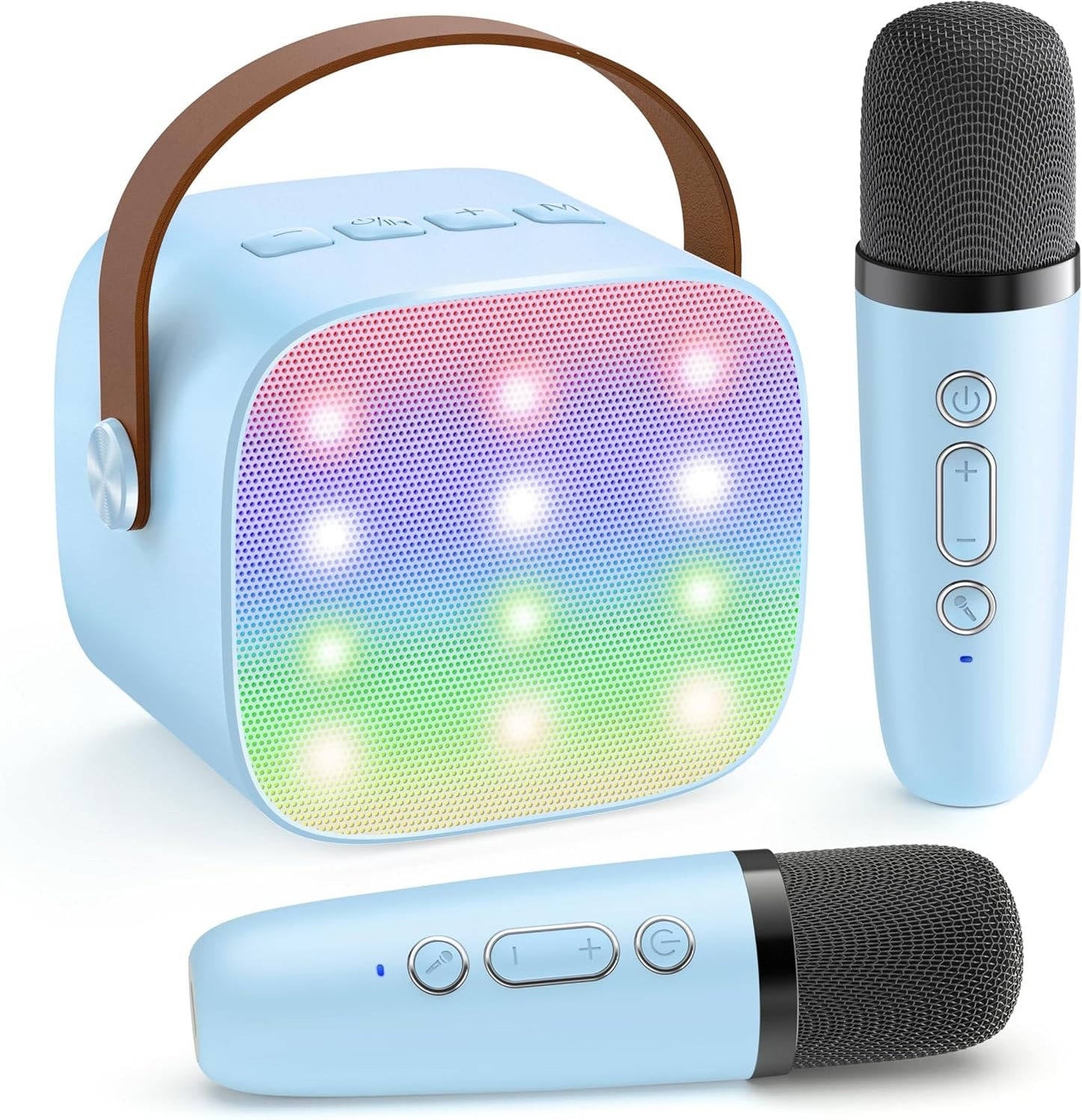 Mini Karaoke Machine with 2 Wireless Mics