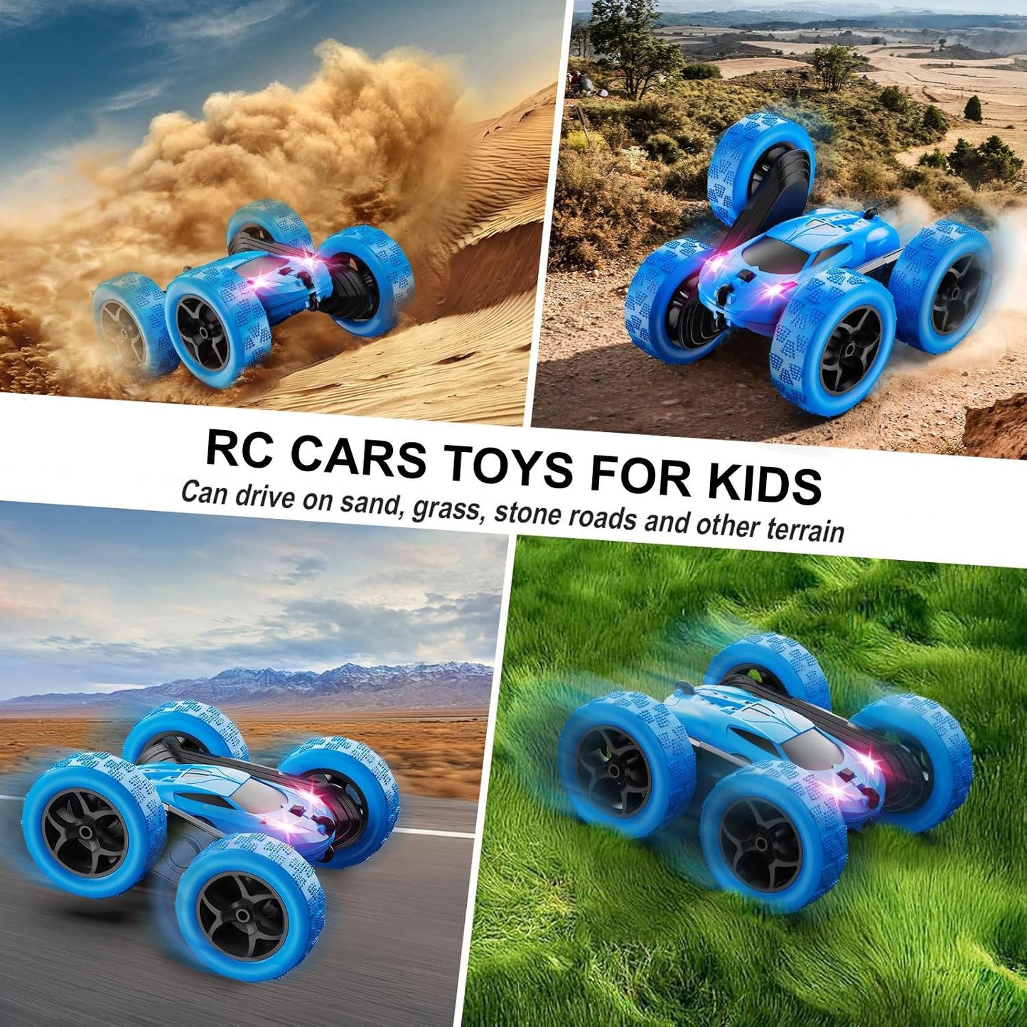 RC Car Toy Kids 6-12 LED 360 Flips