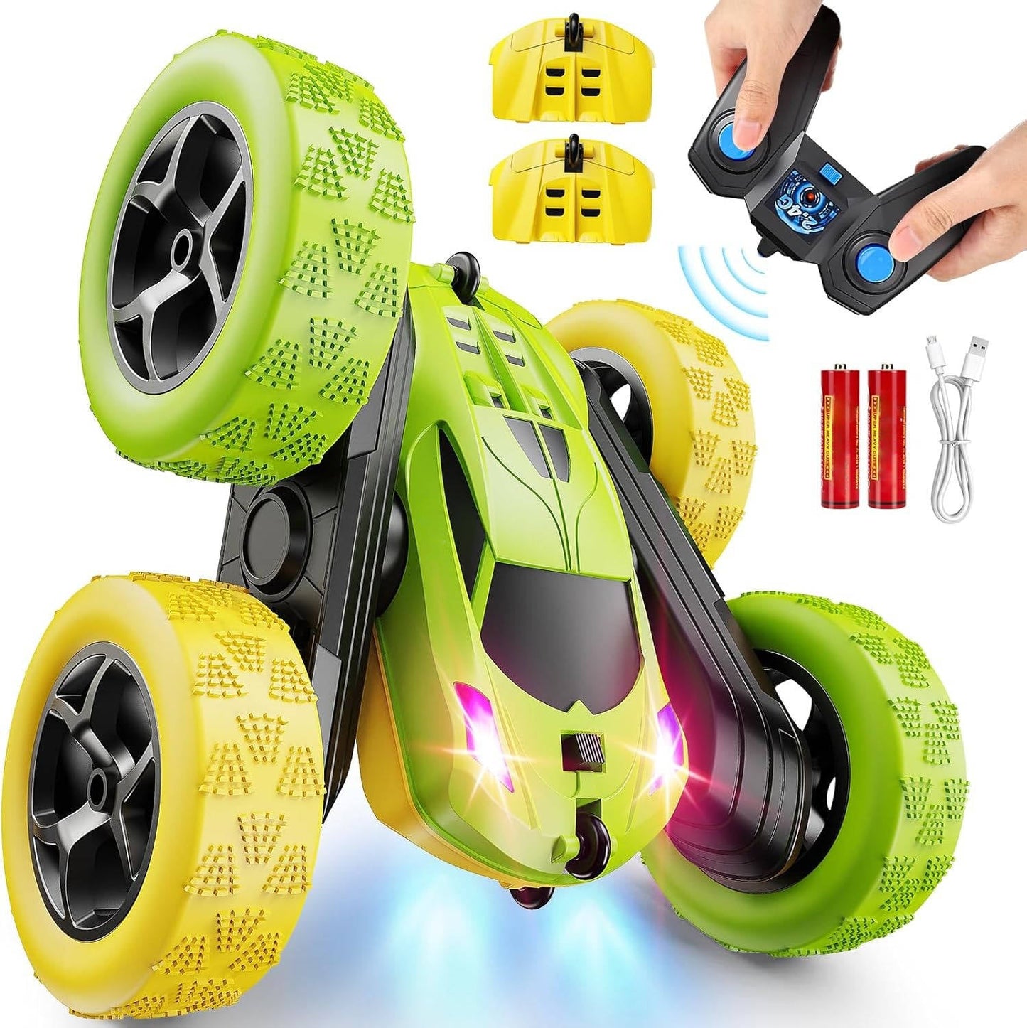 RC Car Toy Kids 6-12 LED 360 Flips