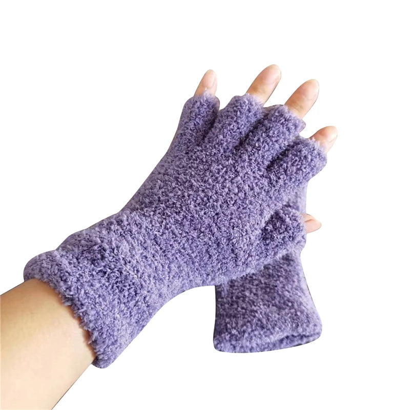 Winter Knit Half-Finger Comfort Gloves
